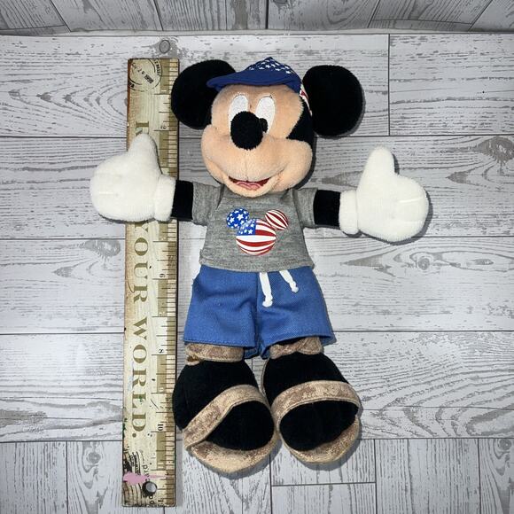 Disney Parks Mickey Mouse American Adventure World Showcase Plush - Picture 2 of 8